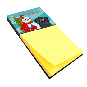 Pug - Black 2 Holiday Sticky Note Holder