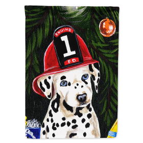 Dalmatian - Fire Fighter Puppy Christmas Themed House Flag