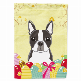 Boston Terrier Easter Egg Breed Flag Canvas