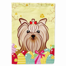 Yorkshire Terrier Easter Egg Breed Flag Canvas