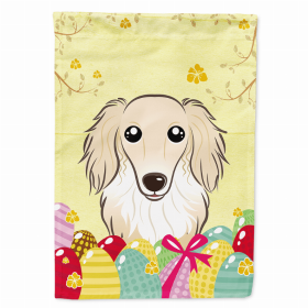 Dachshund - Longhair - Creme Easter Egg Breed Flag Canvas