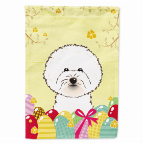 Bichon Frise Easter Egg Breed Flag Canvas