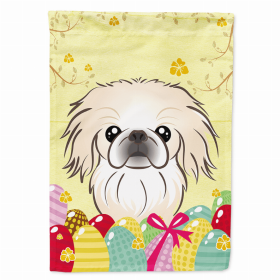 Pekingese Easter Egg Breed Flag Canvas