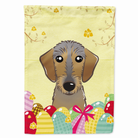 Dachshund - Wirehair Easter Egg Breed Flag Canvas