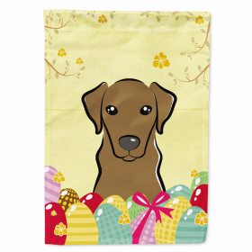 Labrador Retriever - Chocolate Easter Egg Breed Flag Canvas