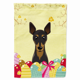 Min Pin Easter Egg Breed Flag Canvas