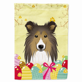 Sheltie Easter Egg Breed Flag Canvas