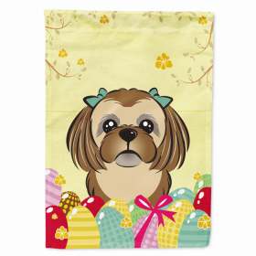 Shih Tzu - Chocolate Easter Egg Breed Flag Canvas