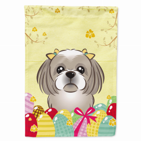 Shih Tzu - Silver Easter Egg Breed Flag Canvas