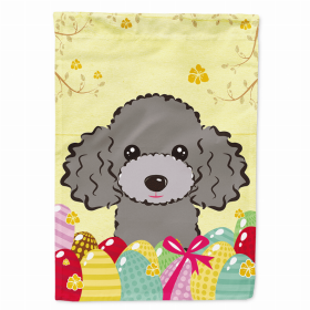 Poodle - Silver Easter Egg Breed Flag Canvas