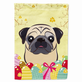 Pug - Fawn Easter Egg Breed Flag Canvas