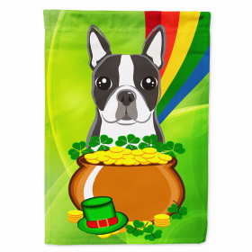 Boston Terrier St. Patrick's Day Breed Flag Canvas