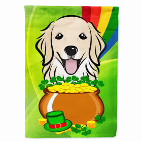 Golden Retriever St. Patrick's Day Breed Flag Canvas