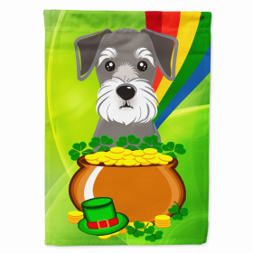 Schnauzer St. Patrick's Day Breed Flag Canvas