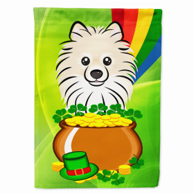 Pomeranian St. Patrick's Day Breed Flag Canvas