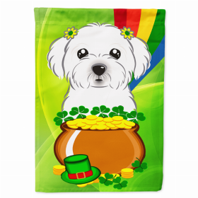 Maltese St. Patrick's Day Breed Flag Canvas