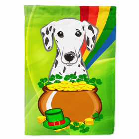 Dalmatian St. Patrick's Day Breed Flag Canvas