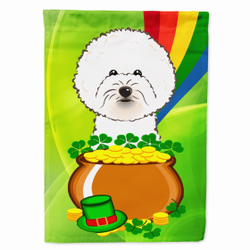 Bichon Frise St. Patrick's Day Breed Flag Canvas