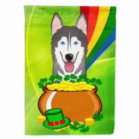 Alaskan Malamute St. Patrick's Day Breed Flag Canvas