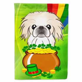 Pekingese St. Patrick's Day Breed Flag Canvas