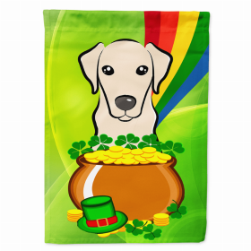 Labrador Retriever - Yellow St. Patrick's Day Breed Flag Canvas