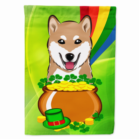 Shiba Inu St. Patrick's Day Breed Flag Canvas