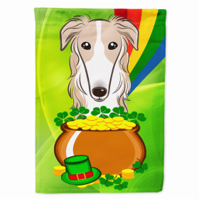 Borzoi St. Patrick's Day Breed Flag Canvas