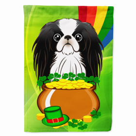 Japanese Chin St. Patrick's Day Breed Flag Canvas