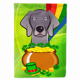 Weimaraner St. Patrick's Day Breed Flag Canvas