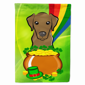 Labrador Retriever - Chocolate St. Patrick's Day Breed Flag Canvas