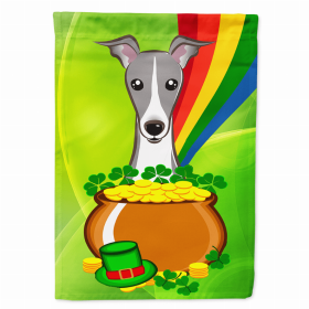 Italian Greyhound St. Patrick's Day Breed Flag Canvas