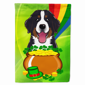 Bernese Mountain Dog St. Patrick's Day Breed Flag Canvas