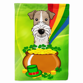 Fox Terrier St. Patrick's Day Breed Flag Canvas