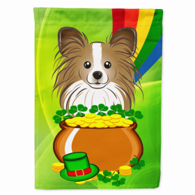 Papillon St. Patrick's Day Breed Flag Canvas