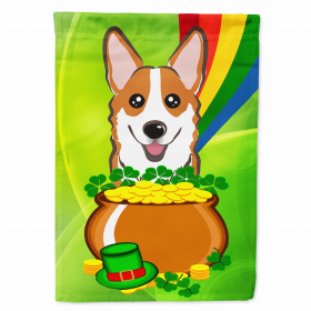 Corgi - Red St. Patrick's Day Breed Flag Canvas