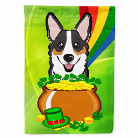 Corgi - Tricolor St. Patrick's Day Breed Flag Canvas