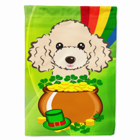 Poodle - Buff St. Patrick's Day Breed Flag Canvas