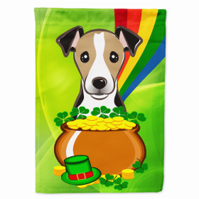 Jack Russell Terrier - Tricolor St. Patrick's Day Breed Flag Canvas