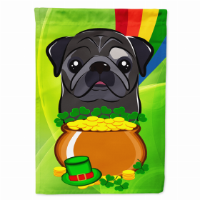 Pug - Black St. Patrick's Day Breed Flag Canvas