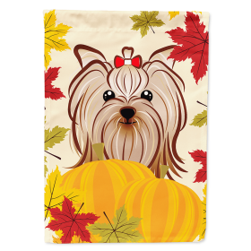 Yorkie/Yorshire Terrier Thanksgiving  Day House Flag