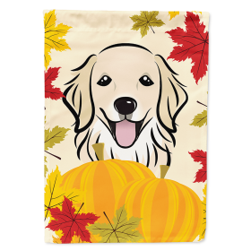 Golden Retriever Thanksgiving  Day House Flag