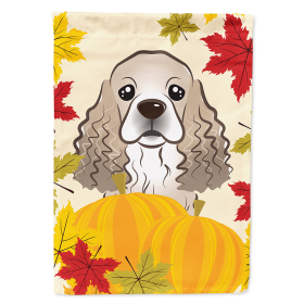 Cocker Spaniel Thanksgiving  Day House Flag