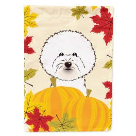 Bichon Frise Thanksgiving  Day House Flag