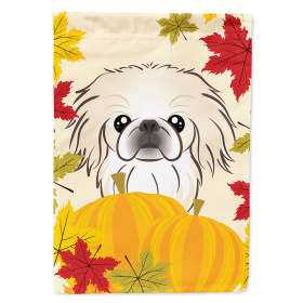 Pekingese Thanksgiving  Day House Flag