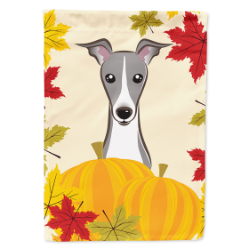 Italian Greyhound Thanksgiving  Day House Flag