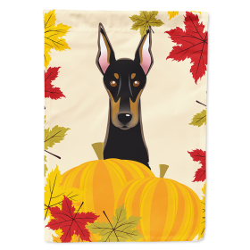 Doberman Thanksgiving  Day House Flag