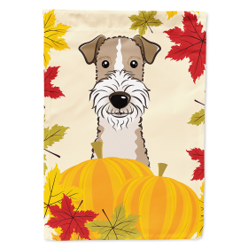 Fox Terrier Thanksgiving  Day House Flag