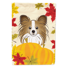 Papillon Thanksgiving  Day House Flag