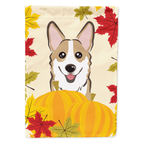 Corgi - Sable - Thanksgiving  Day House Flag