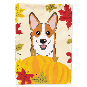 Corgi - Red - Thanksgiving  Day House Flag